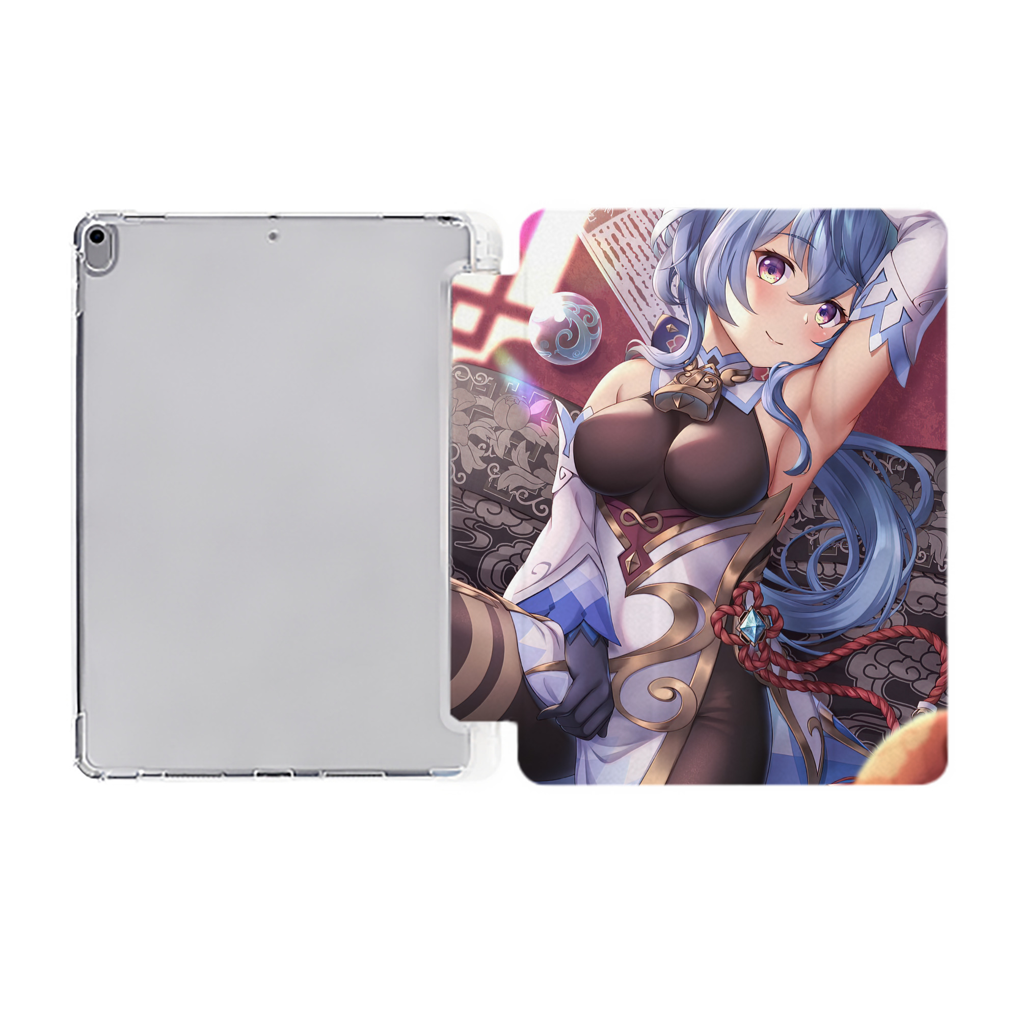げんし神 genshin IPad ケース ペン収納付き 三つ折りスタンド PUレザー×シリコン 対応機種9.5/10.5/10.9インチ